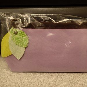 Purple cosmetic bag